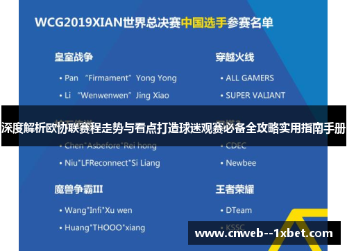 深度解析欧协联赛程走势与看点打造球迷观赛必备全攻略实用指南手册